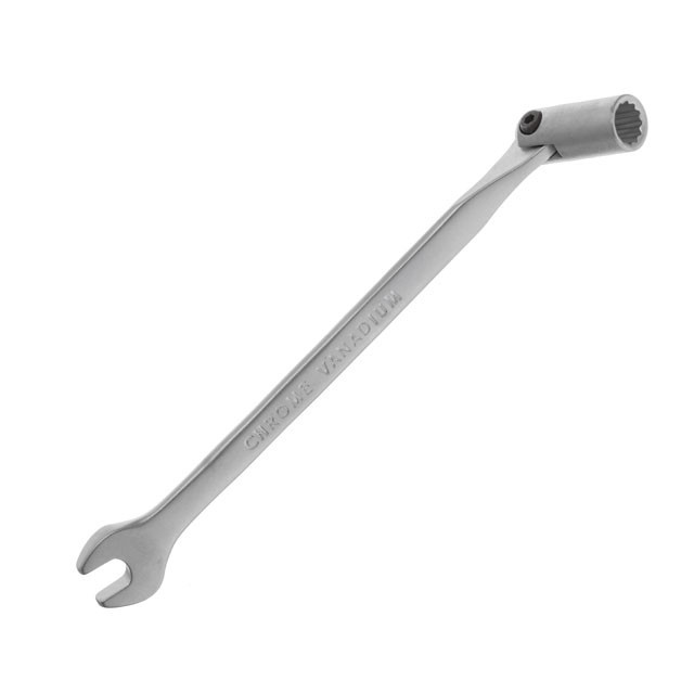 Ключ рожково-накидной, шарнирный, 9 мм, Cr-V, покрытие: сатин-хром INTERTOOL XT-1409 Киев - изображение 4