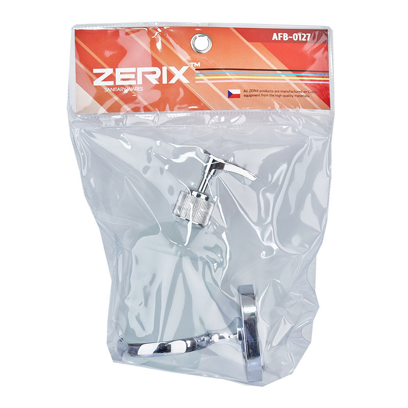 Дозатор для рідкого мила настінний (скло) Zerix AFB-0127 (ZX5062) Київ - фото 3