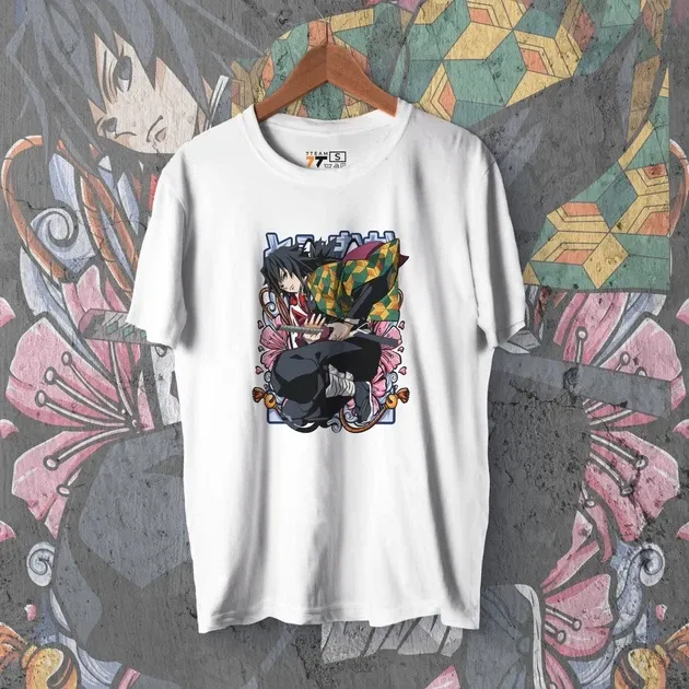Футболка для подростка мальчика с принтом Клинок, рассекающий демонов Гію Томіока 3 WE Размер 160 Anime10450 Днепр - изображение 1