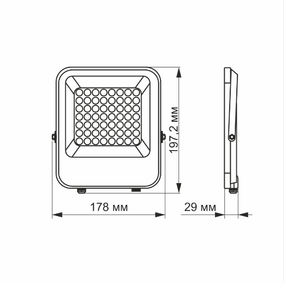 LED Прожектор 30W 5000К 220V з датчиком день/ніч VL-F2-305G-N Videx Житомир