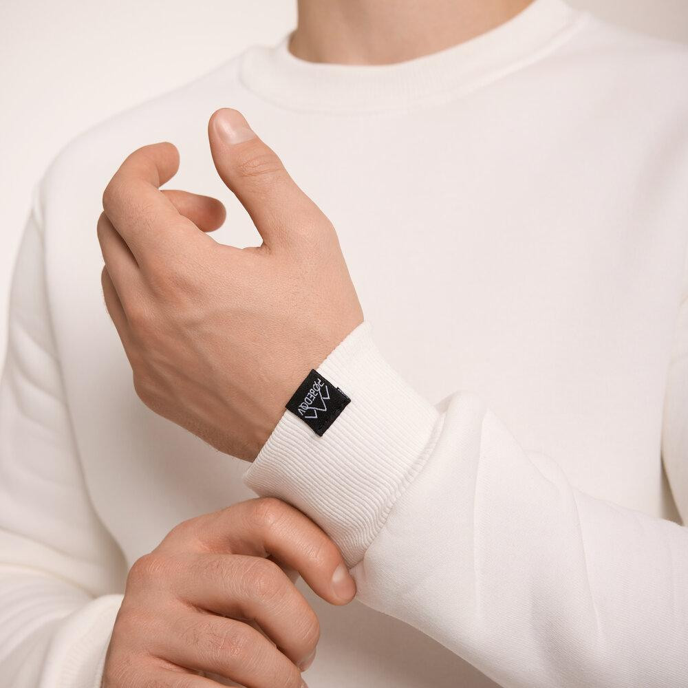 Світшот чоловічий однотонний молочний Pobedov 007 ЗИМА Київ - фото 6