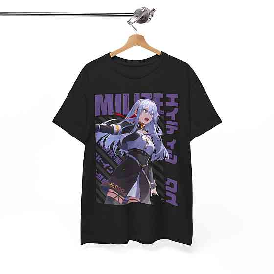 Футболка для хлопчика з аніме принтом Владілена Мілізе Ессентіал Хеавй оверсайз (зріст від 165 до 180) Чорний AnimeJ0097m Дніпро