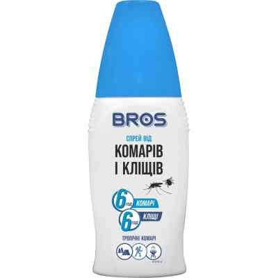 Спрей от насекомых Bros от комаров и клещей 100 мл (5904517065154) Винница