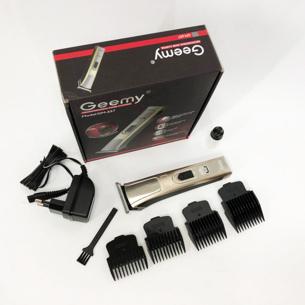 Машинка для стрижки волос для профессионалов Gemei GM-657 Бездротовая машинка стрижки волос AQ-85 Львов - изображение 1