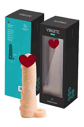 Насадка на пеніс Virgite S9 бежева, 16.4 см Sex Aura Київ