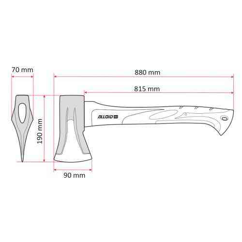 Alloid Pro. Сокира-колун, ручка з фібергласу 2000г, 88см (SF-70152000) Одеса