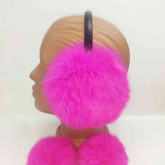 Комплект навушники хутряні і 2 резиночки на волосся Харків