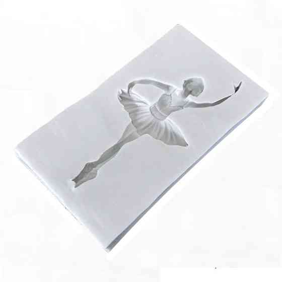 Молд силиконовый Балерина 85 на 46 мм серый Киев