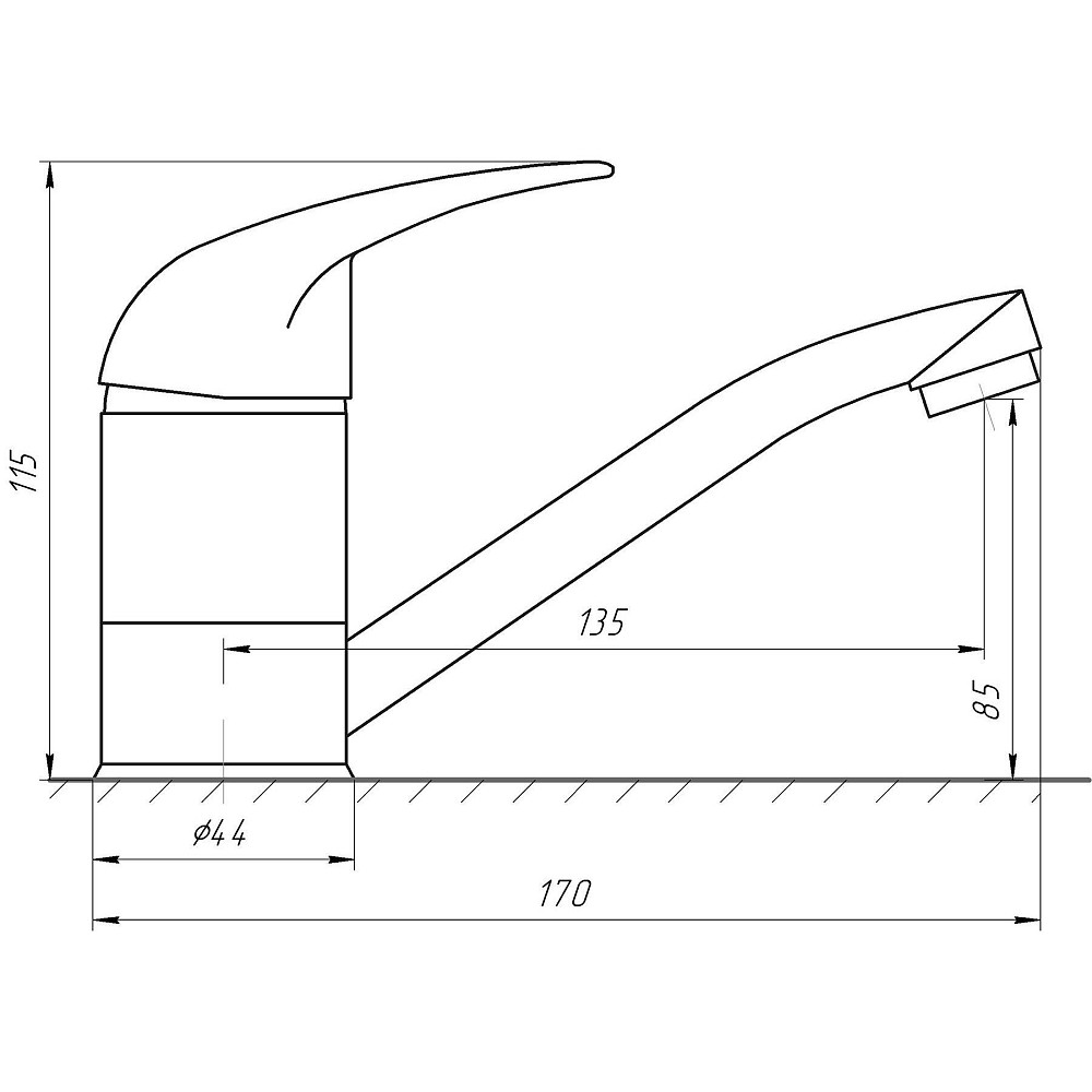 Змішувач для умивальника EcoMix ELIT EM-N-103M-WH-1 поворотній 15см (без Шлангів)-(по 1шт в коробці) Тернополь - изображение 5