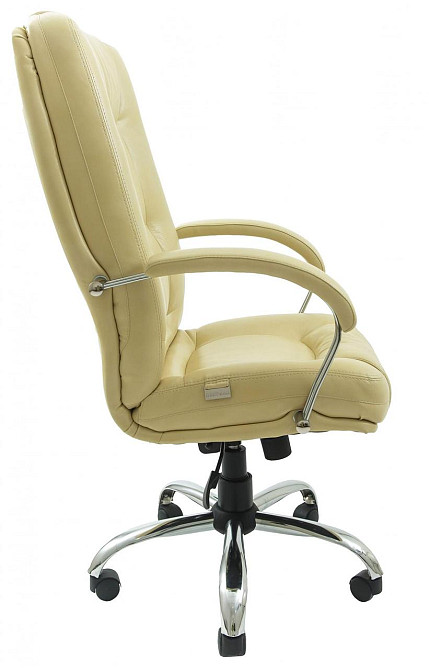 Офісне Крісло Керівника Richman Alberto Madras Cream Хром М1 Tilt Кремовий Київ - фото 3