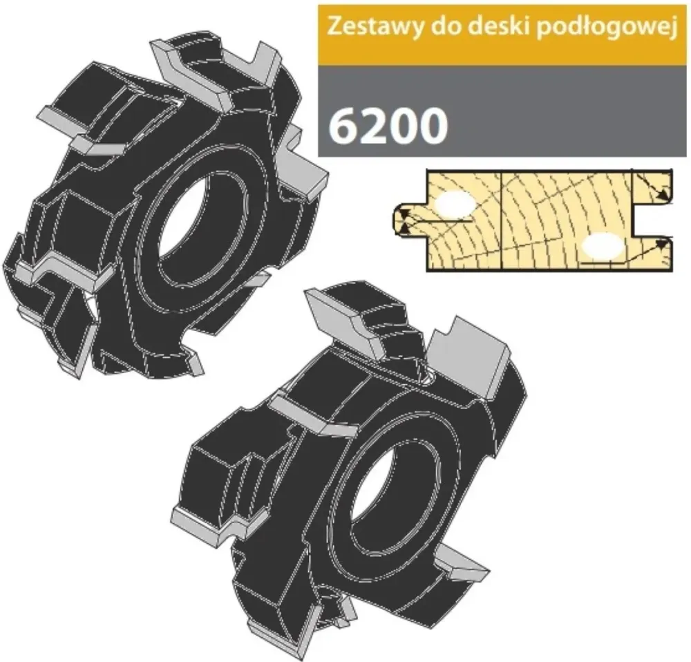 FABA Zestaw Frezów Do Deski Podłogowej 28-50mm 6200/13 Profil 13 D1300S140A0002 Київ - фото 1