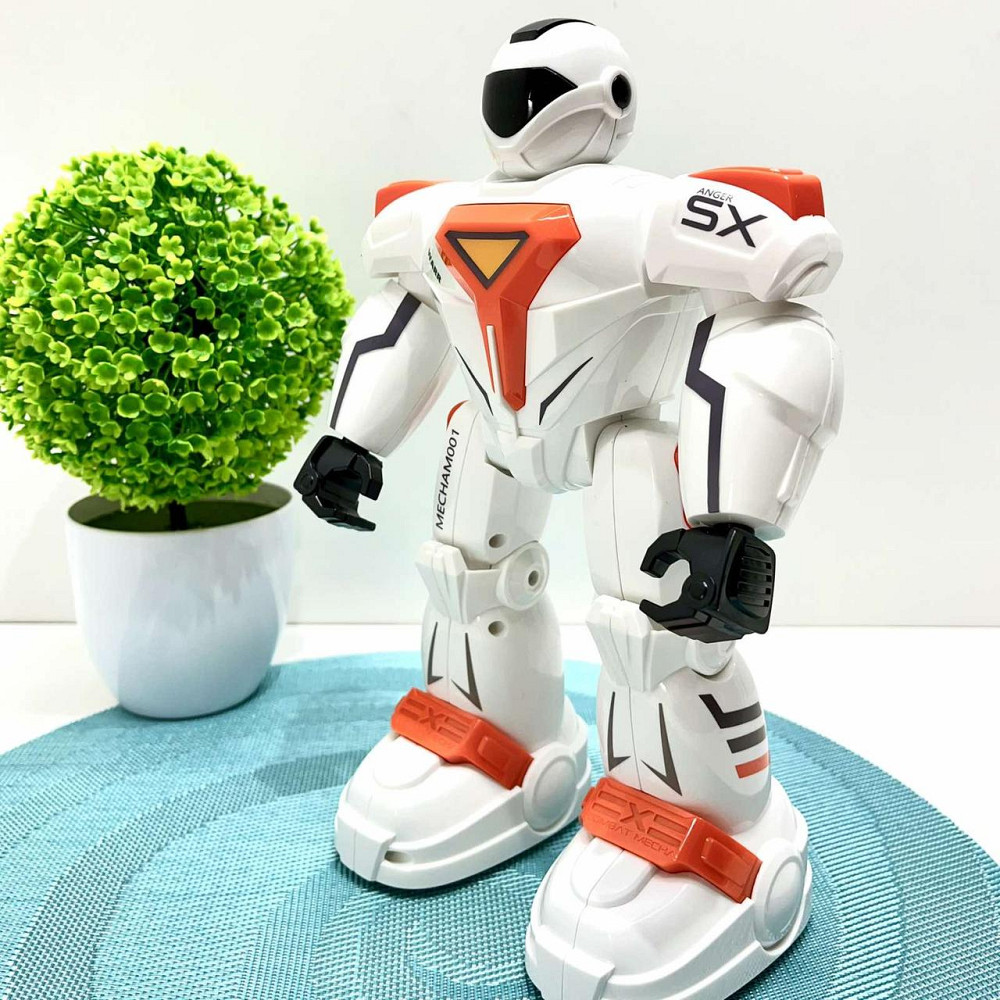 Робот на пульті керуванні танцює музика звук на англійській світ програмований Білий з помаранчевим (G26) Чернігів - фото 3