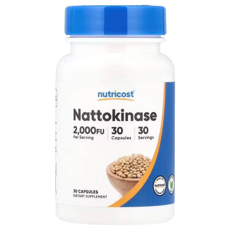 Наттокіназа Nutricost Nattokinase 2,000 FU 30 капсул Луцьк - фото 1
