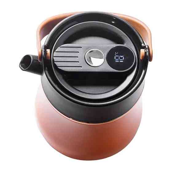 Чайник термос із датчиком температури та вакуумною ізоляцією 700 мл помаранчевий HP-14-22O Київ