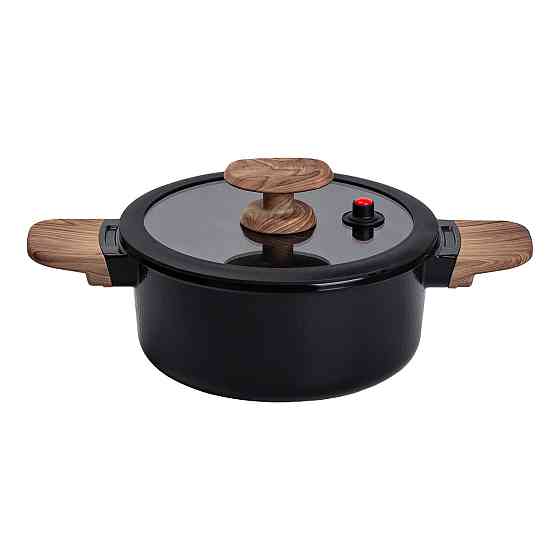 Алюмінієва каструля з керамічним покриттям антипригарним 2.5 л Ø 20 см чорний MGC HP-4-452B Коломия