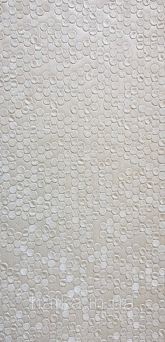 Шпалери вінілові на флізеліні AdaWall Signature1.06х10 точки маленькі круги структурні пісочні білі 3д Київ - фото 3