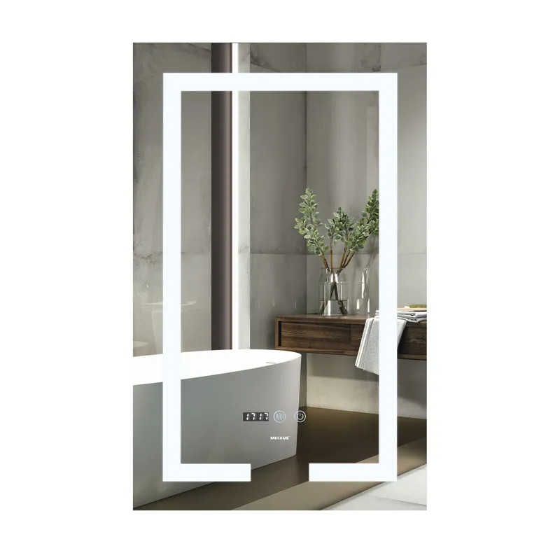 Зеркало Mixxus HARD MR06-60x80 с Led Touch, Anti-fog, димером, регулятором яркости, часами (MI6929) Киев - изображение 1