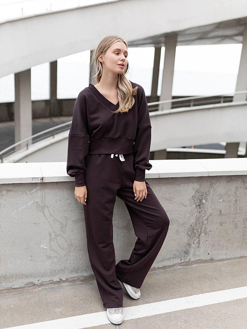 Женский базовый прогулочный костюм двойка: кофта и штаны турецкая трехнить пенье Одесса - изображение 8