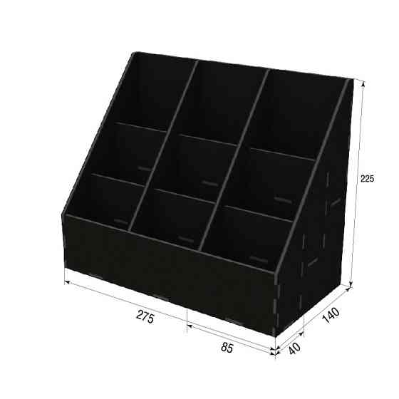 Органайзер EKOSTAR для чая и пакетов 80х120 - 9 ячеек чёрный Киев