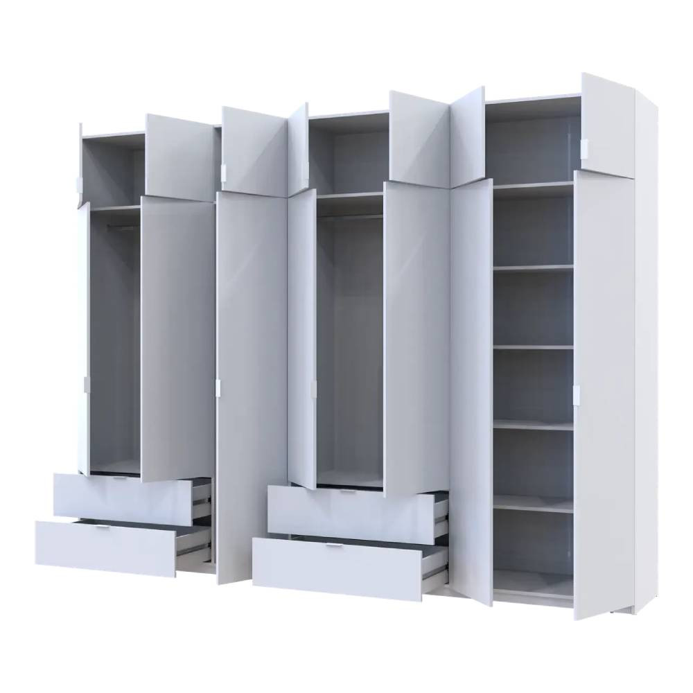 Шкаф для одежды Doros Лукас Белый 3+4 ДСП 315х50х240 DRS-011689 (42005134) Львов - изображение 6