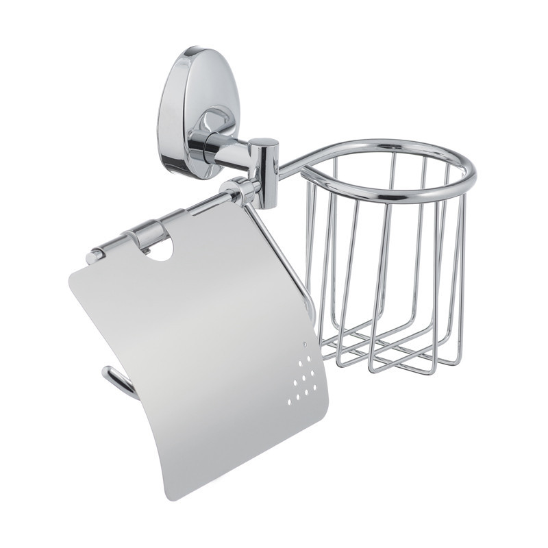 Держатель для бумаги металлический с крышкой и металлической корзиной Zerix LR3303-1 (LL1425) Черновцы - изображение 3