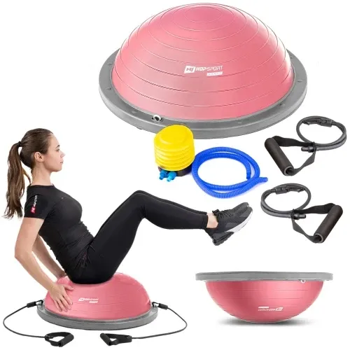 Балансировочная полусфера с экспандерами Hop-Sport L058 розовый Киев