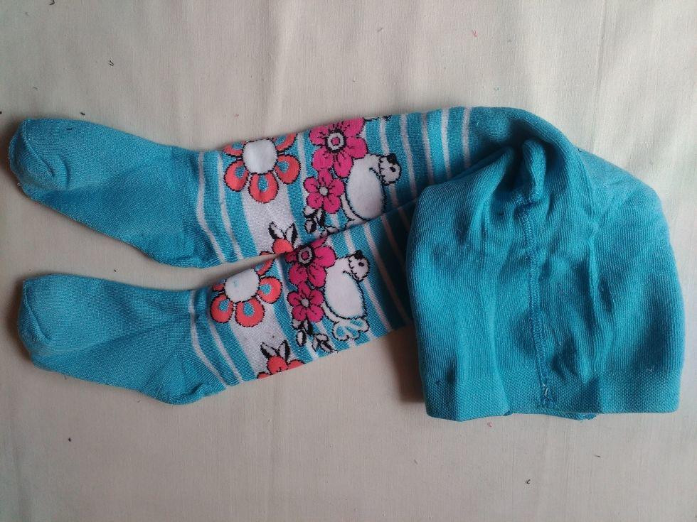 Колготки детские теплые - длина от низа попы к пяткам 30см (тянутся до 40см). Киев - изображение 1