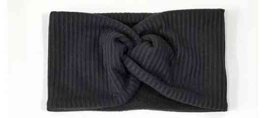 Пов'язка жіноча на флісі трикотаж чорна Київ