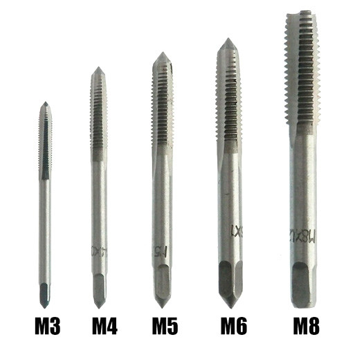 Набір мітчиків 5шт M3 M4 M5 M6 M8, квадратні, HSS сталь Вінниця - фото 1