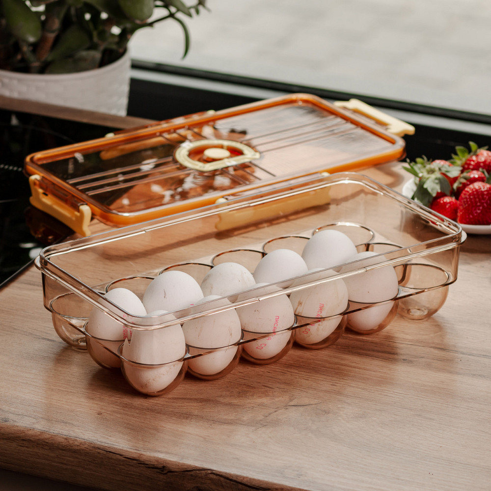 Yiwu Лоток для яєць пластиковий на 18 комірок 32.5х18х8 см Коричневий HP-27-1 Коломия - фото 3