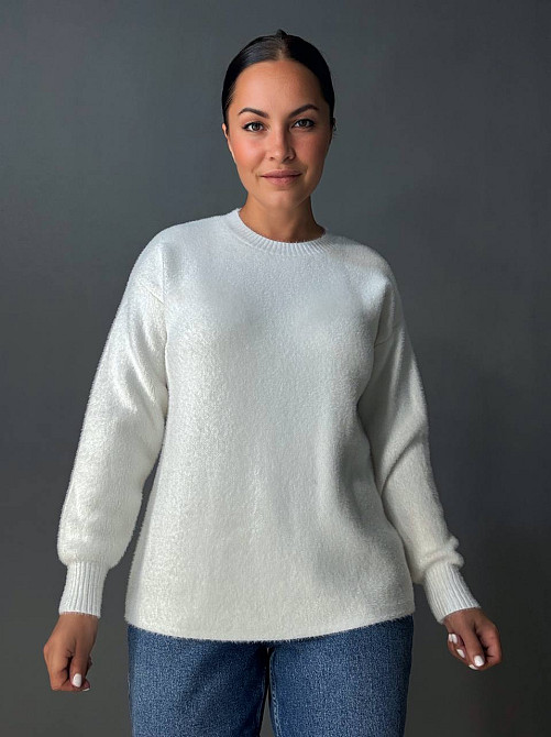 Светр жіночий Fancy Matinee 5977 ангора базовий, білий, one size Київ - фото 15