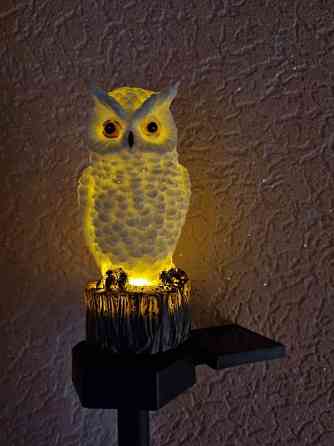 Оригінальний Світильник садовий Сова з сонячною панеллю для освітлення саду, доріжок, тераси, двору Одеса