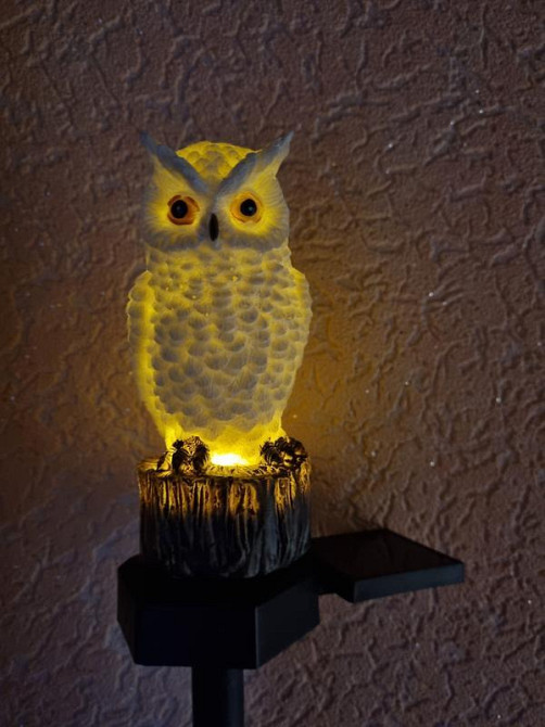 Оригинальный Светильник садовый Сова с солнечной панелью для освещения сада, дорожек, терассы, двора Одесса - изображение 4