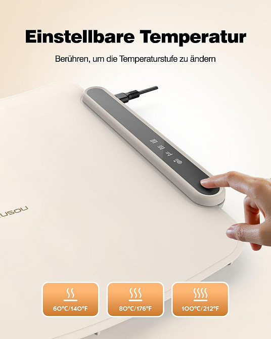 Подогреватель еды iTRUSOU EU-BW450-IA Желтый силиконовая плита 47×32 см портативная складная полноcпектр Киев - изображение 6