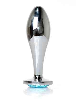 Анальна пробка - Jewellery Silver Plug Light Blue L Sex Aura Київ
