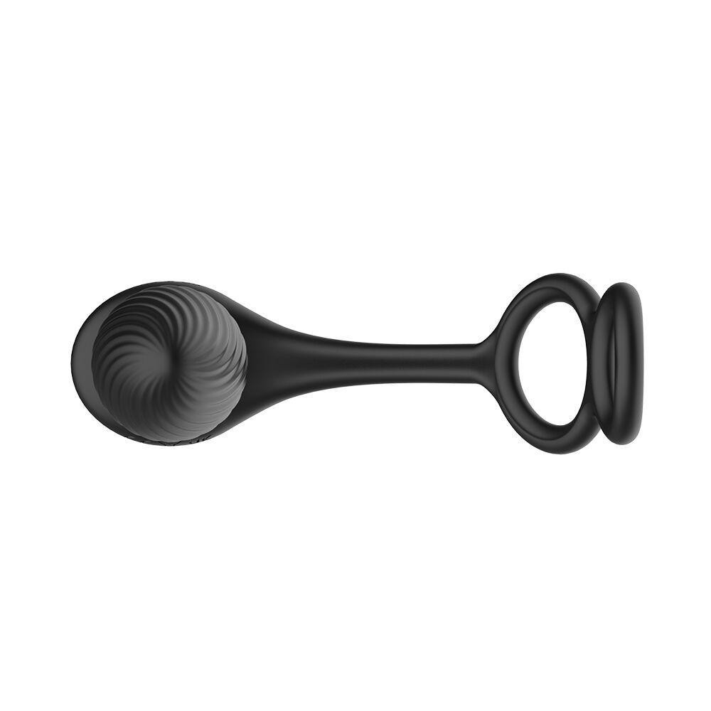 Анальная вибропробка Nexus Tornado Cock and Ball Ring вращение+вибрация, эрекционное кольцо, пульт Sex Aura Киев - изображение 7