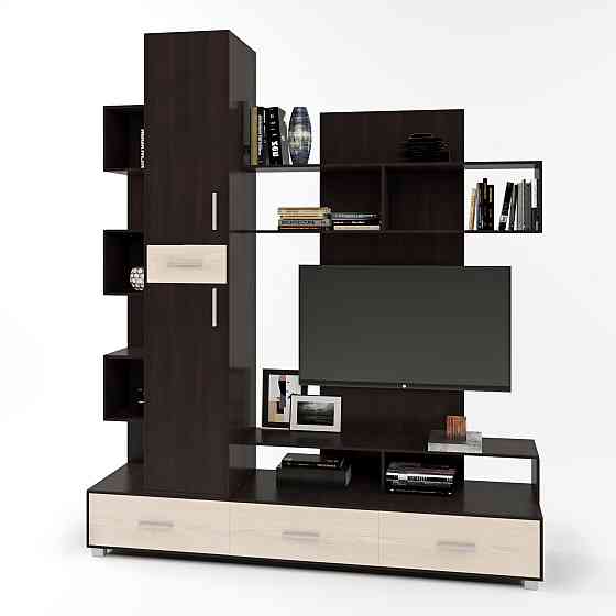 Стінка для вітальні Еверест Бриз венге + дуб молочний (DTM-2246) Дніпро