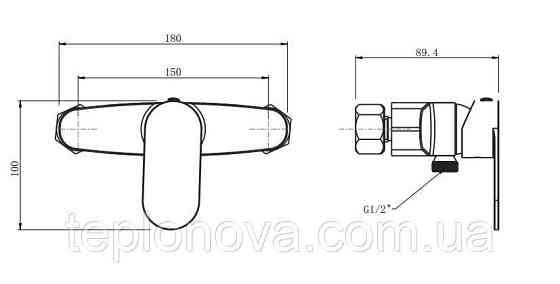 Змішувач для душу VENTA VL523NS Чернівці