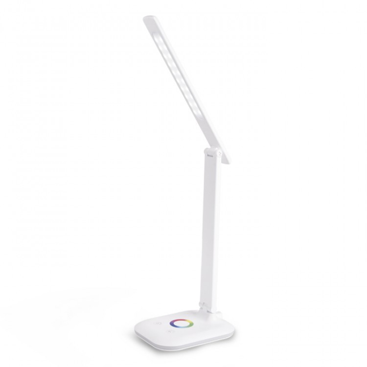 Настольная лампа светодиодная с RGB ночником белая 9 Вт. Feron DE1729 Киев - изображение 1