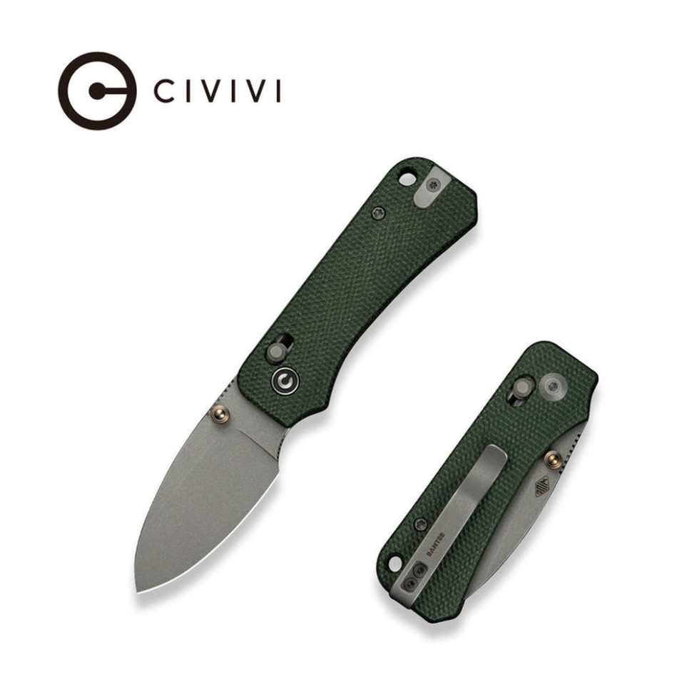 Ніж складаний кишеньковий Civivi Baby Banter 2, (5.9 см) Nitro-V / Micarta темно-зелений Київ - фото 10