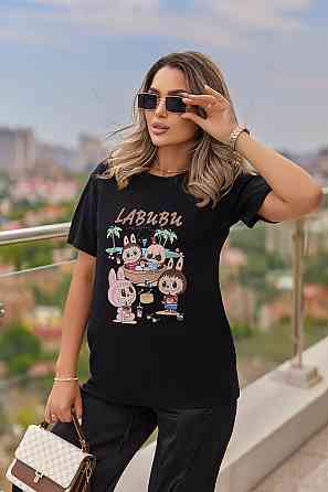 Жіноча стильна футболка Labubu "Monsters" | Батал Київ