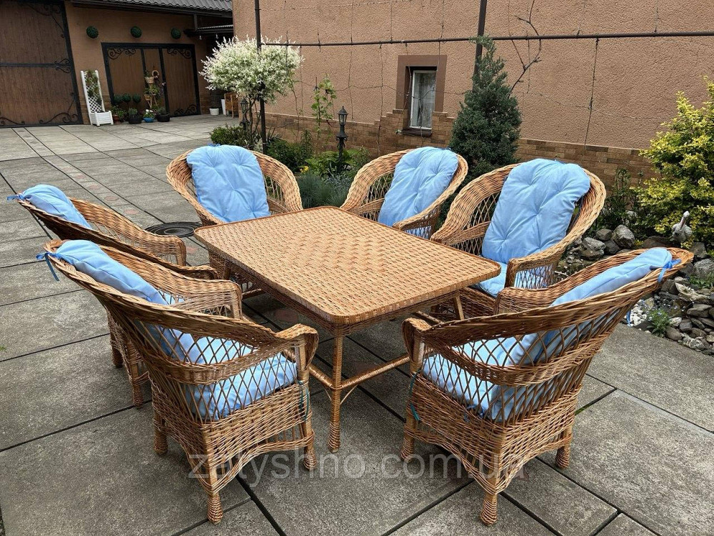 Меблі плетені з великим столом Київ - фото 9