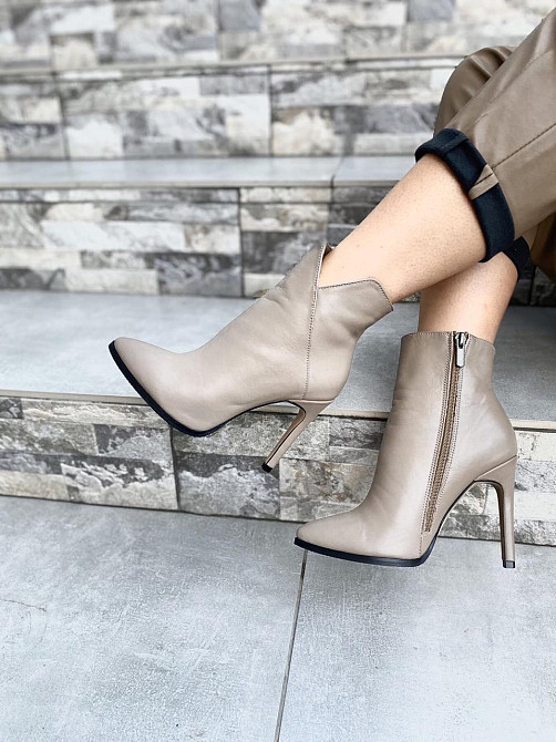 Nivelle Черевики жіночі NIVELLE капучино натуральна шкіра 35р. каблук 10см (3927) Коломия - фото 5