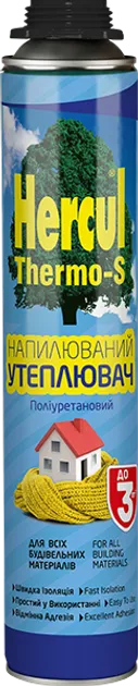 Напилюваний утеплювач поліуретановий THERMO-S HERCUL 850 мл Київ - фото 1