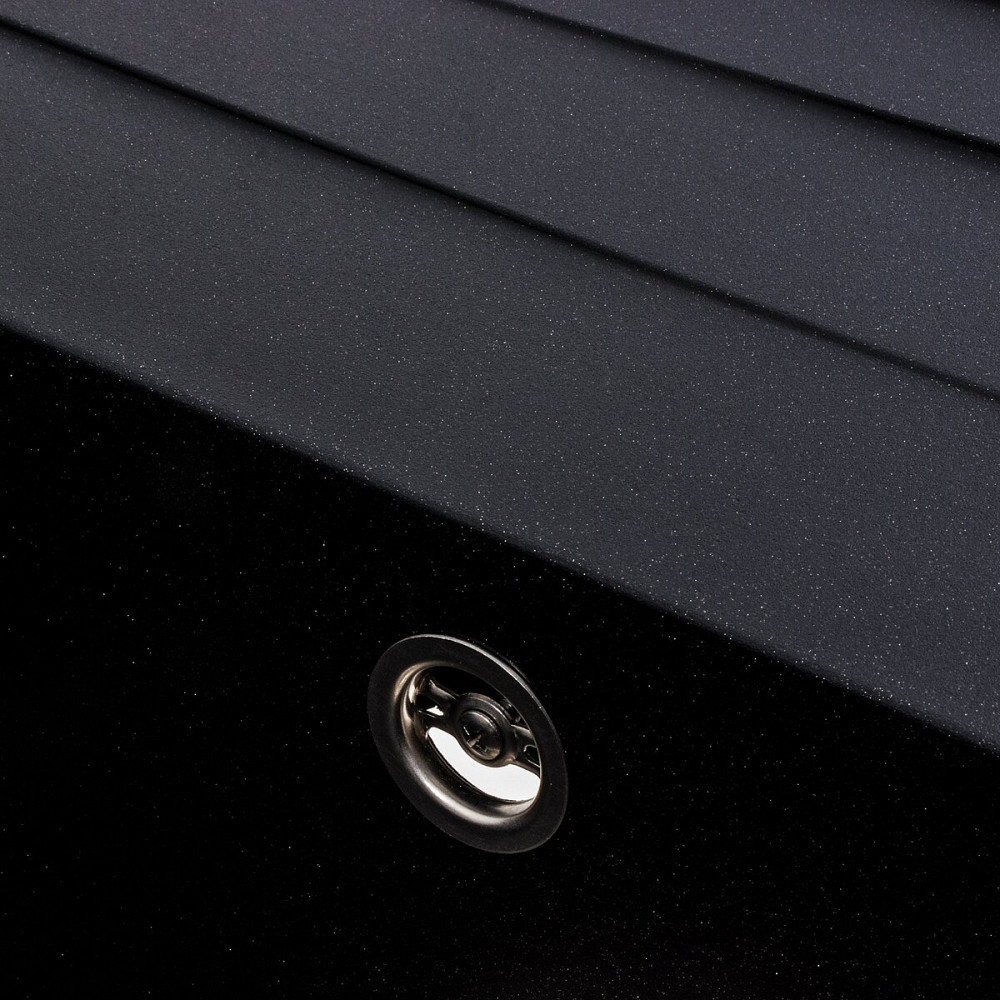 Кухонна мийка гранітна матова 7050 CASCADA VALESO чорний металік Коломыя - изображение 12