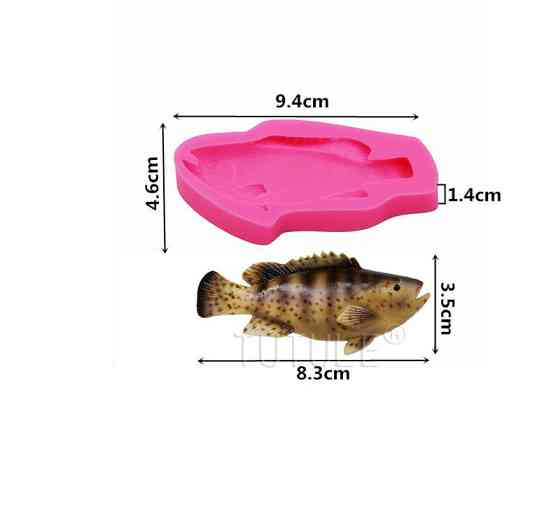 Молд силиконовый рыба 94 на 46 мм розовый Киев