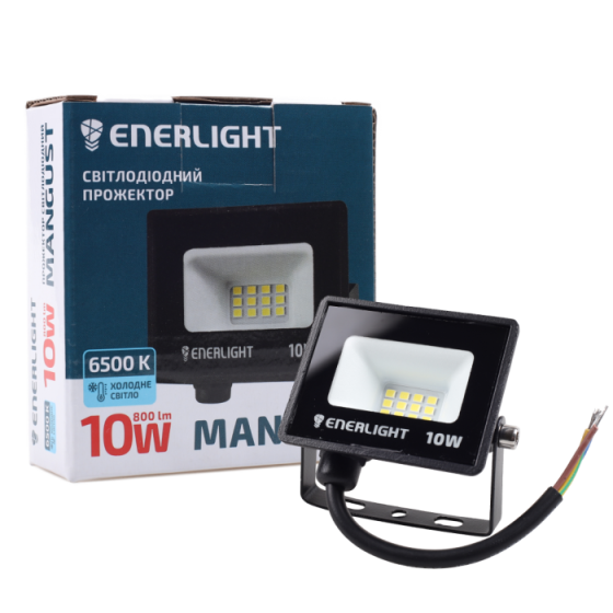 Прожектор світлодіодний вологостійкий IP 65 ENERLIGHT MANGUST 10Вт 6500K Рівне