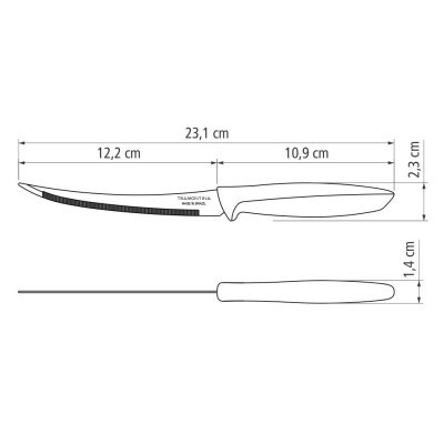 Кухонный нож Tramontina Plenus Black Tomato 127мм (23428/105) Винница - изображение 3