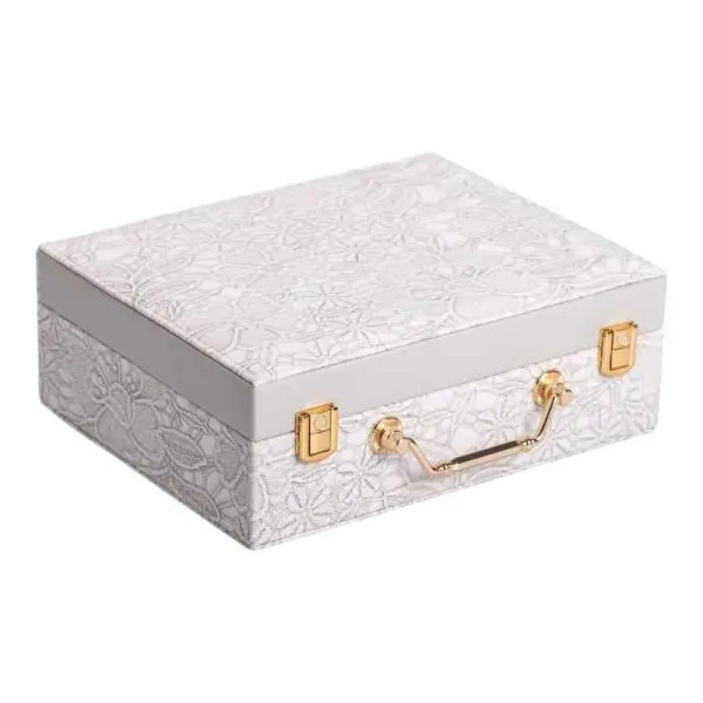 Скринька для прикрас з еко шкіри 2 яруси із дзеркалом органайзер для ювелірних виробів HP-5-15G Київ - фото 4