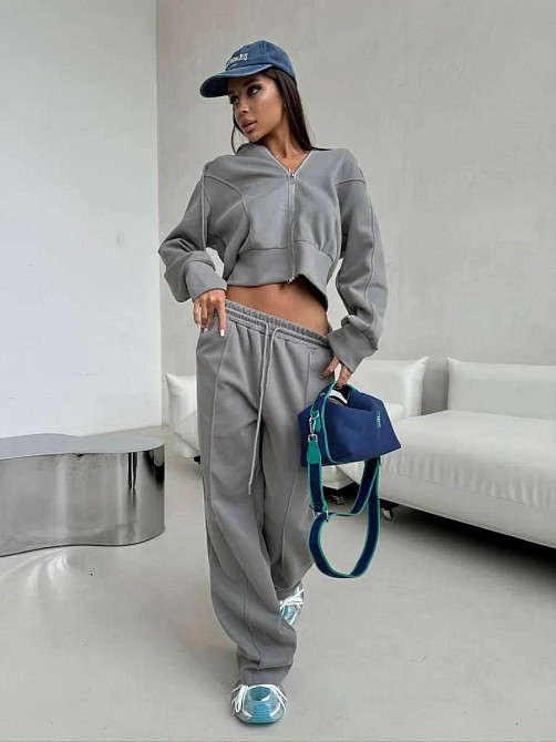 Женский утепленный прогулочный костюм двойка из трехнитки на флисе Одесса - изображение 2